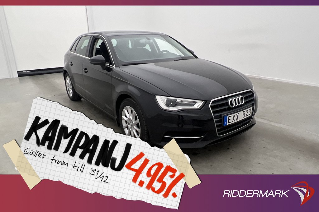 Audi A3 Sportback 1.4 TFSI 122hk Attraction 4,95% Ränta