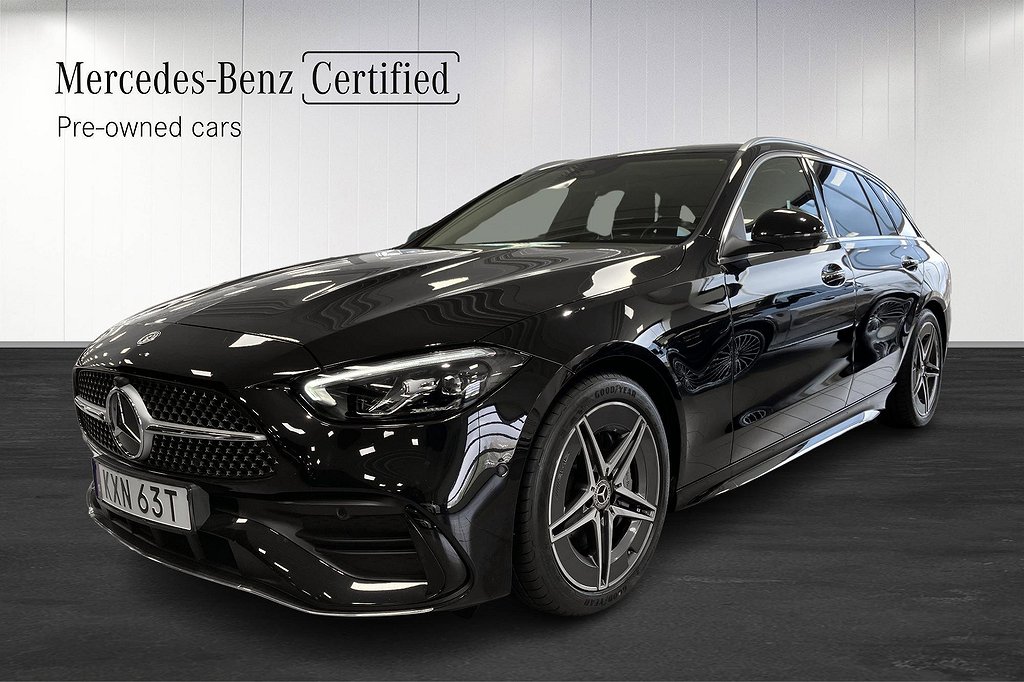 Mercedes-Benz C 200 AMG Line, Premiumpaket, Drag, Panelbelysning, Carplay