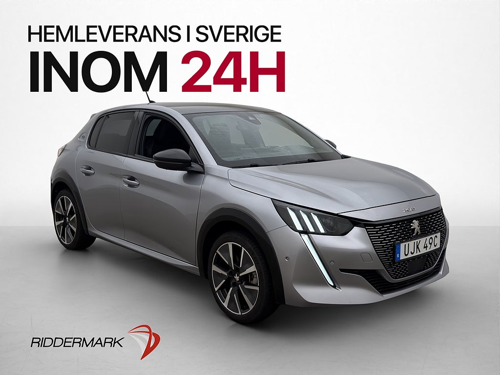 Peugeot E-208 136hk GT Pack Kamera CarPlay Navi Adaptiv-Fart