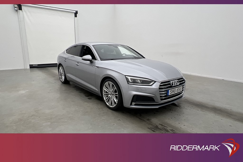 Audi A5 Sportback 45 TFSI Q 245hk S-Line Sensorer Halvskinn