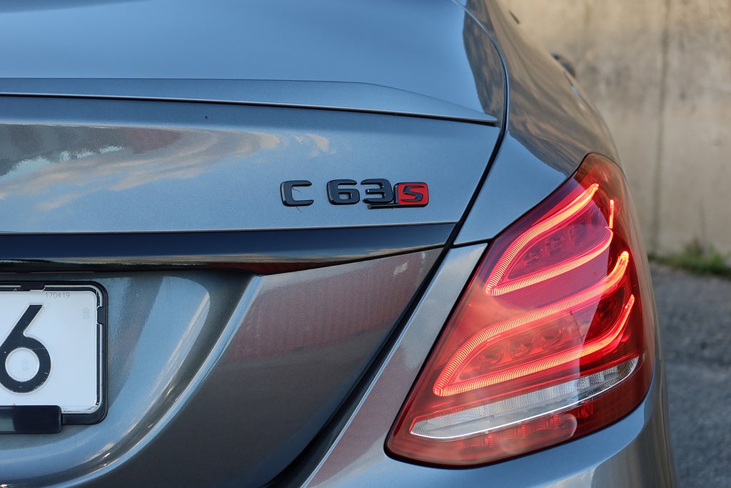 Mercedes-Benz C63 S AMG Speedshift MCT Pano 360° Burmester 600hk Sv-såld