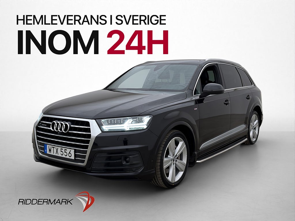 Audi Q7 TDI V6 Q S-Line 7-Sit Cockpit BOSE Luftfjädring Drag
