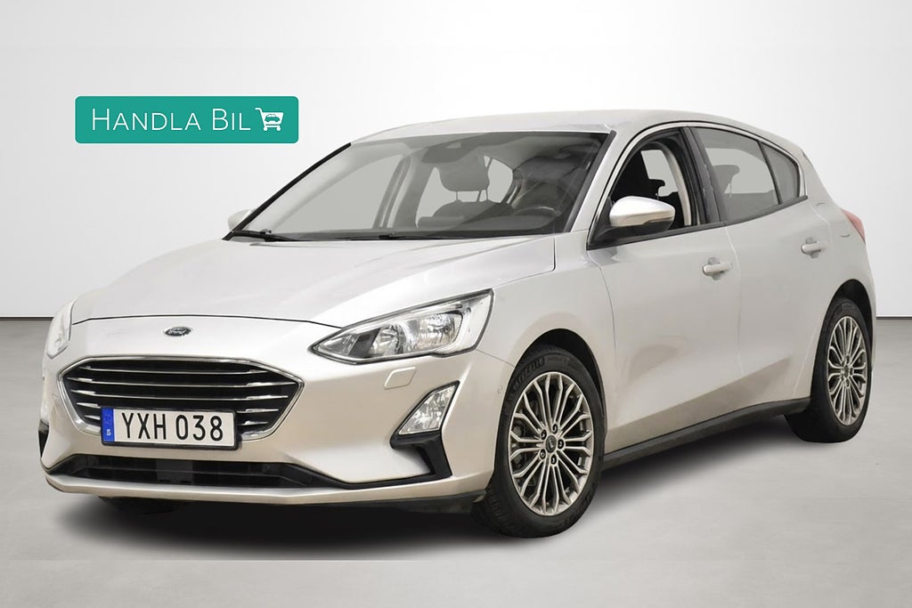 Ford Focus 1.0 Titanium Rattvärme Carplay AdaptivF B-kam En-Brukare 125hk