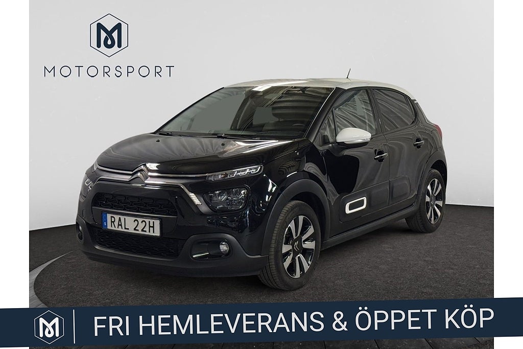 Citroën C3 1.2 PT 110hk Aut P-Sensorer Apple Carplay Farthållare