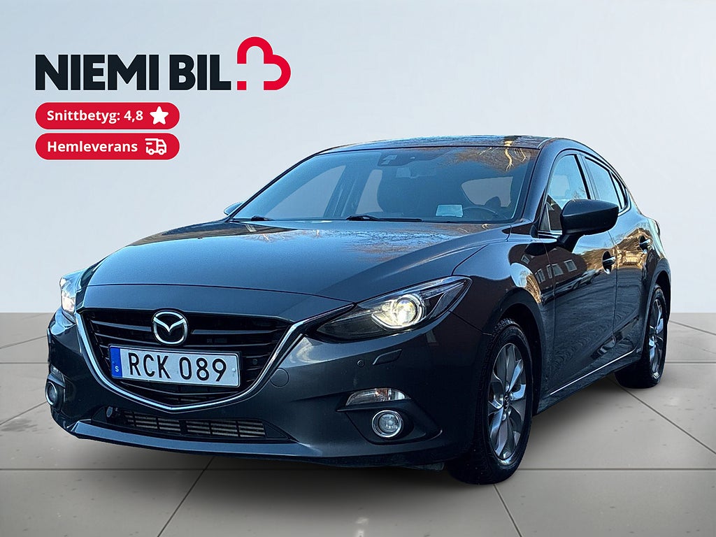 Mazda 3 Optimum BOSE/HuD/SoV-Däck/Elstol/Värmare/Psensorer/Navi