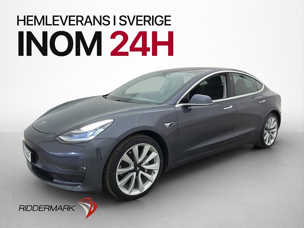 Tesla Model 3 Long Range AWD Dragkrok Autopilot En-Bruk MOMS
