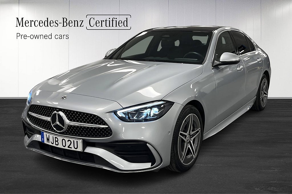 Mercedes-Benz C 300 e 9G-Tronic AMG Premium Pano Värmare Elstol Burmester