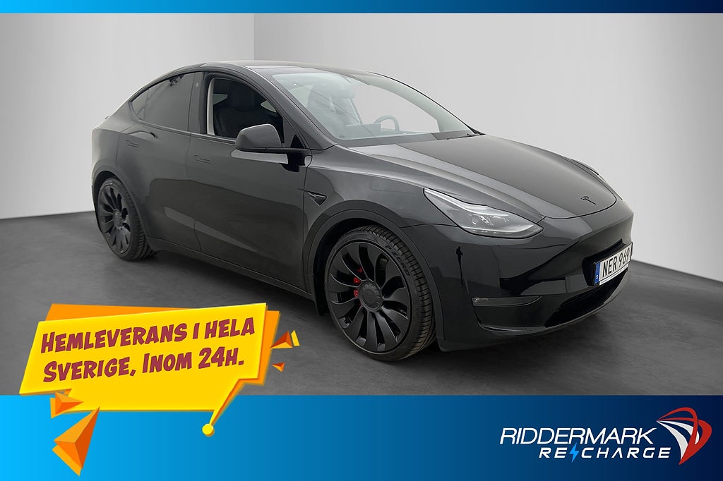 Tesla Model Y Performance 534hk MOMS AP Drag Pano Svenskåld