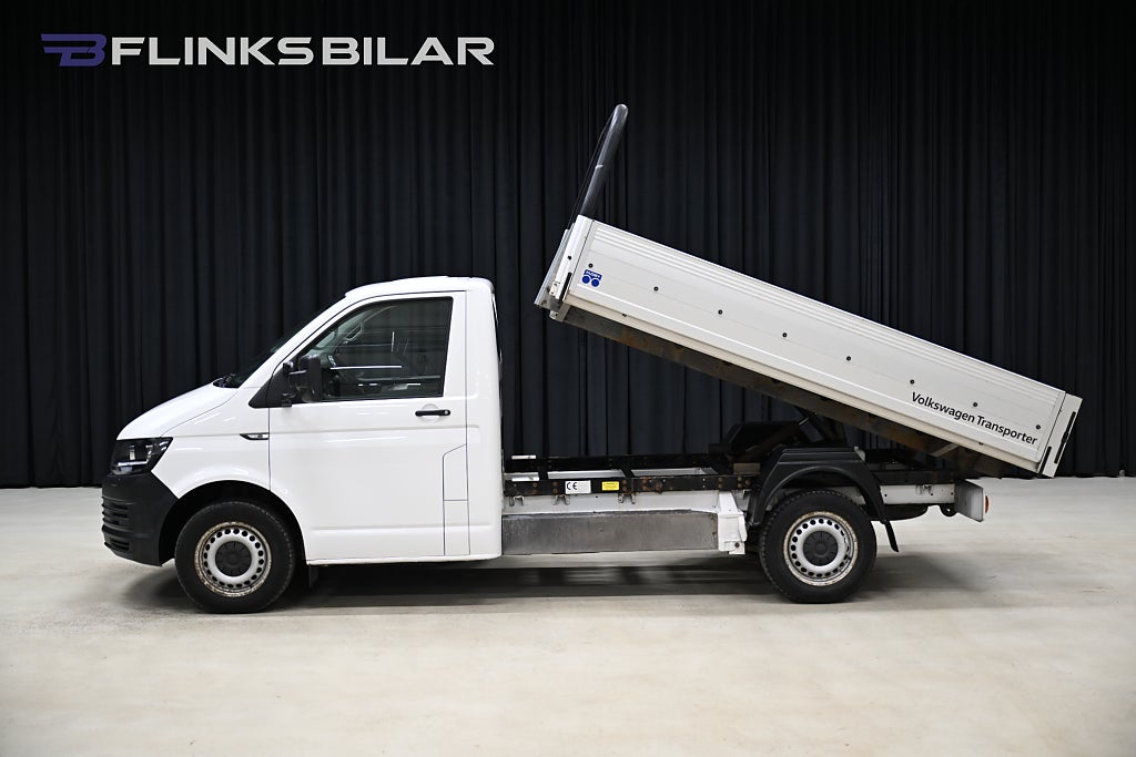 Volkswagen Transporter TDI 102HK Flak|Tippflak|Drag|Värmare|EnÄgare|Leasbar
