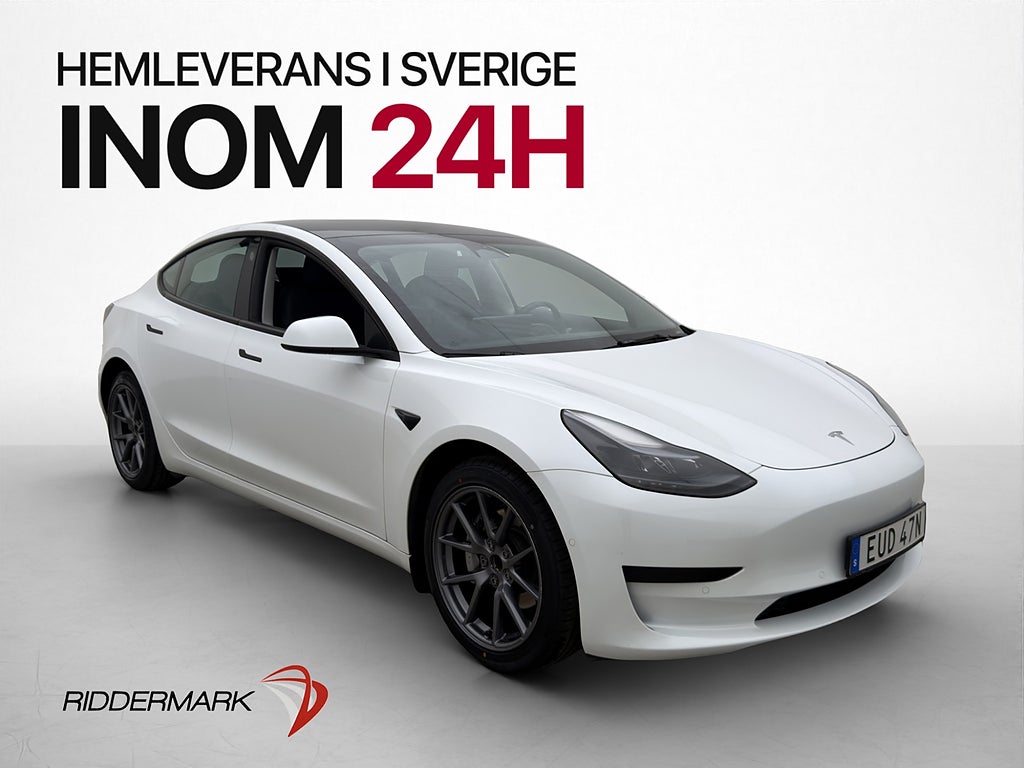 Tesla Model 3 Standard Range 325hk Autopilot Pano Sv-Såld