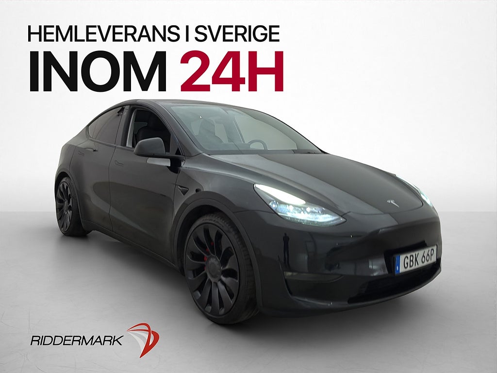 Tesla Model Y Performance AWD Pano Kamera Skinn AP 1 Brukare