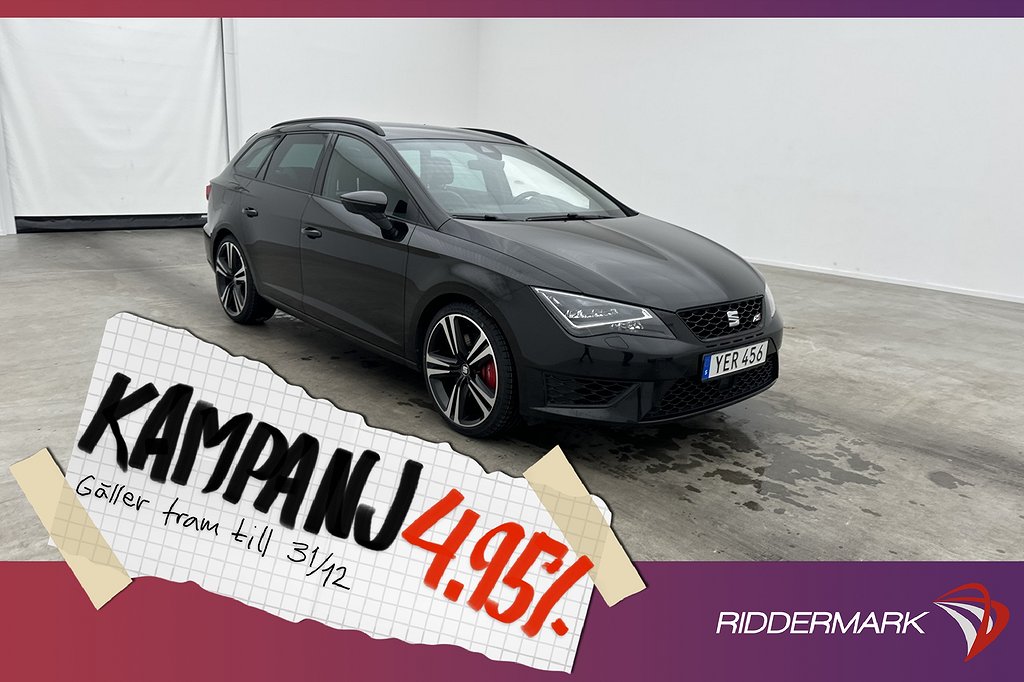 Seat Leon Cupra ST 290hk Blackline Backkamera 4,95% Ränta