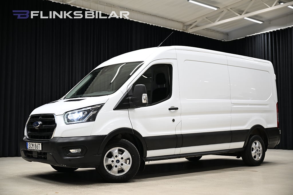 Ford Transit 350 130HK L3H2 Automat|Drag|Värmare|Backkamera|NyKamrem