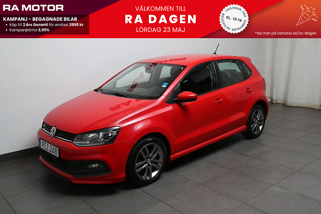 Volkswagen Polo 1,2 TSI 90hk R-Line 5D Motorvärmare 2017