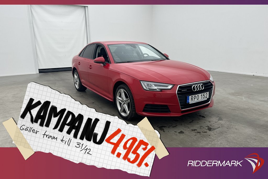 Audi A4 Sedan 2.0 TFSI Q 252hk Proline M&K-Värm 4,95% Ränta