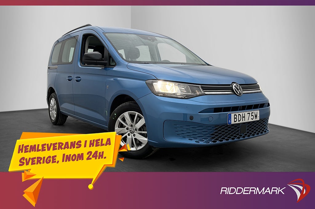 Volkswagen Caddy Life 2.0TDI Värmare 2x sidodörrar CARPLAY