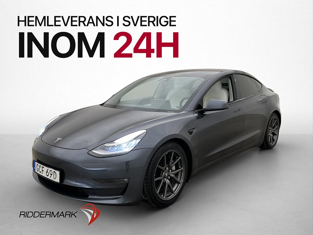Tesla Model 3 Long Range AWD Ljus-Interiör Autopilot Sv.Såld