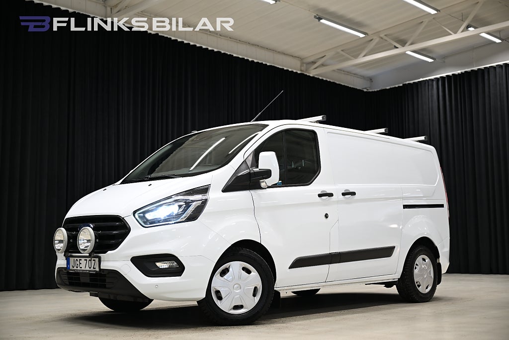 Ford transit Custom 130HK Automat|Inredd|Dubbeldörr|LED|Moms|SeUtr!!
