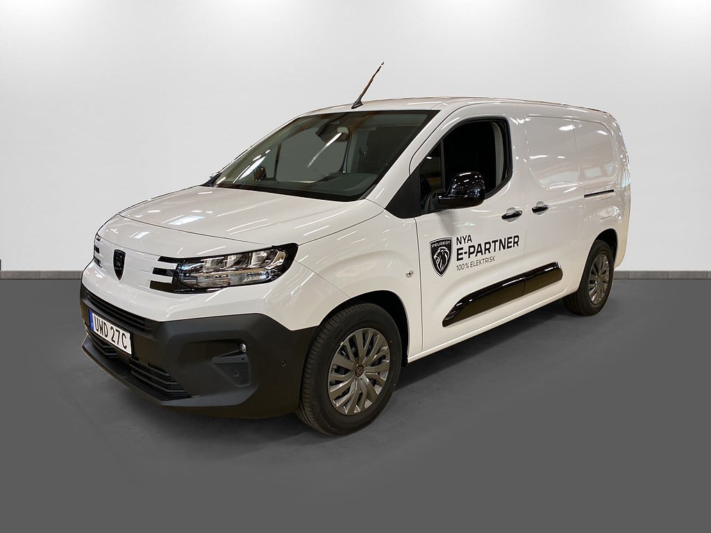 Peugeot e-Partner L2 Plus 50 kWh 275 km räckvidd WLTP Låg skatt 360 kr/år