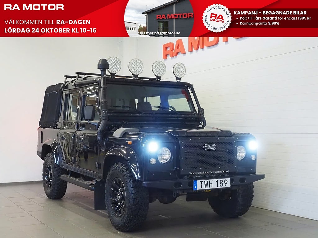 Land Rover Defender 110 4x4 TD5 Black Edition Snorkel Extraljus Drag Pick-U 2002