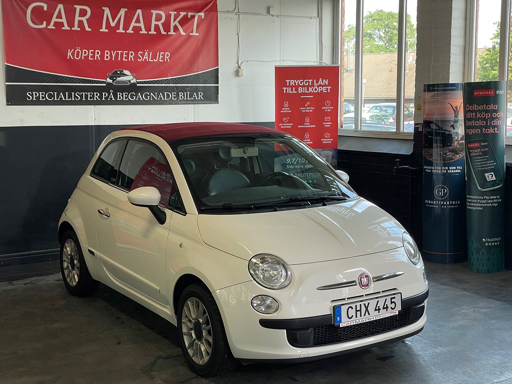 Fiat 500C 1.2 8V Cab Lounge Euro 5 Nybesiktigad