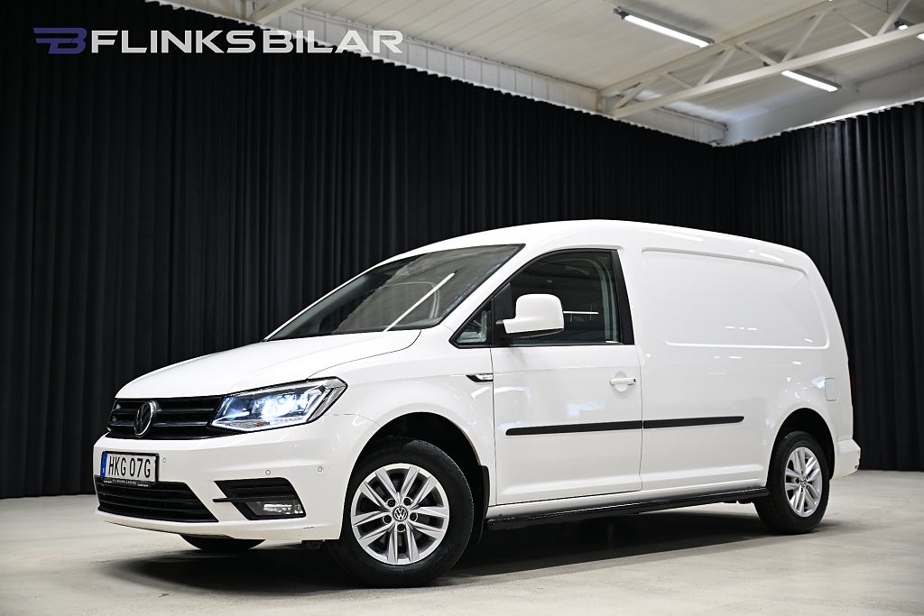 Volkswagen Caddy Maxi DSG 102HK Nedlackad|LED|V-Inredd|Drag|Värmare|Leasbar
