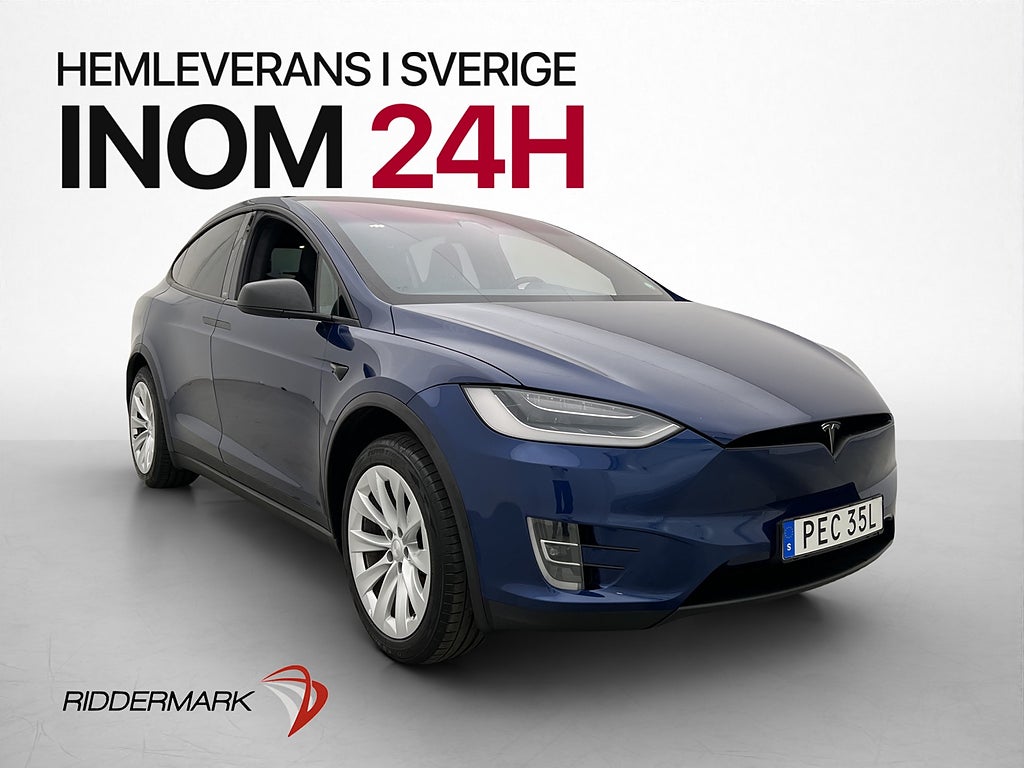 Tesla Model X Raven Long Range 423hk AWD Dragkrok Svensksåld