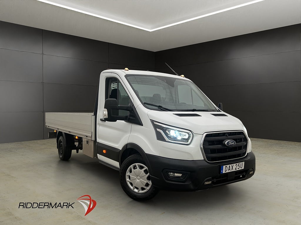 Ford transit FLAKBIL 170hk Värmare 3-Sits Drag CARPLAY Moms