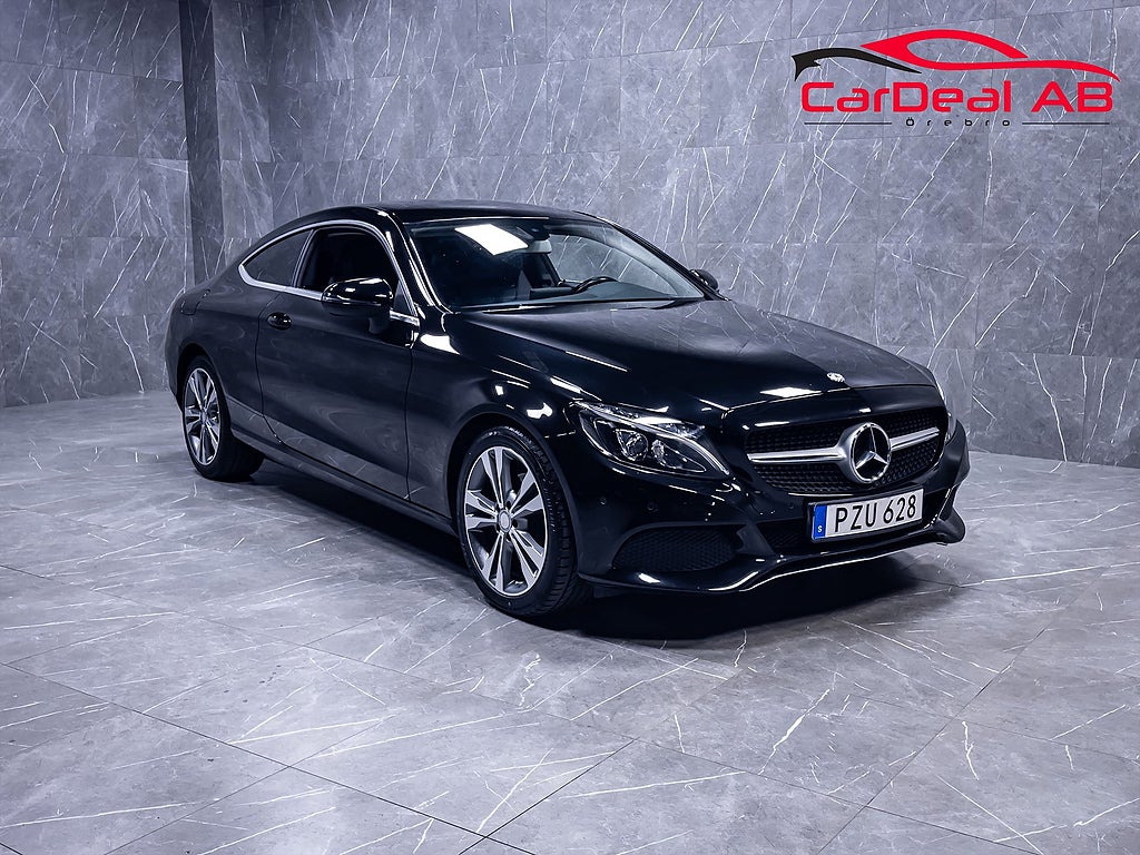 Mercedes-Benz C 200 Coupé 7G-Tronic Plus Kamera Navi Halvskinn Paddlar