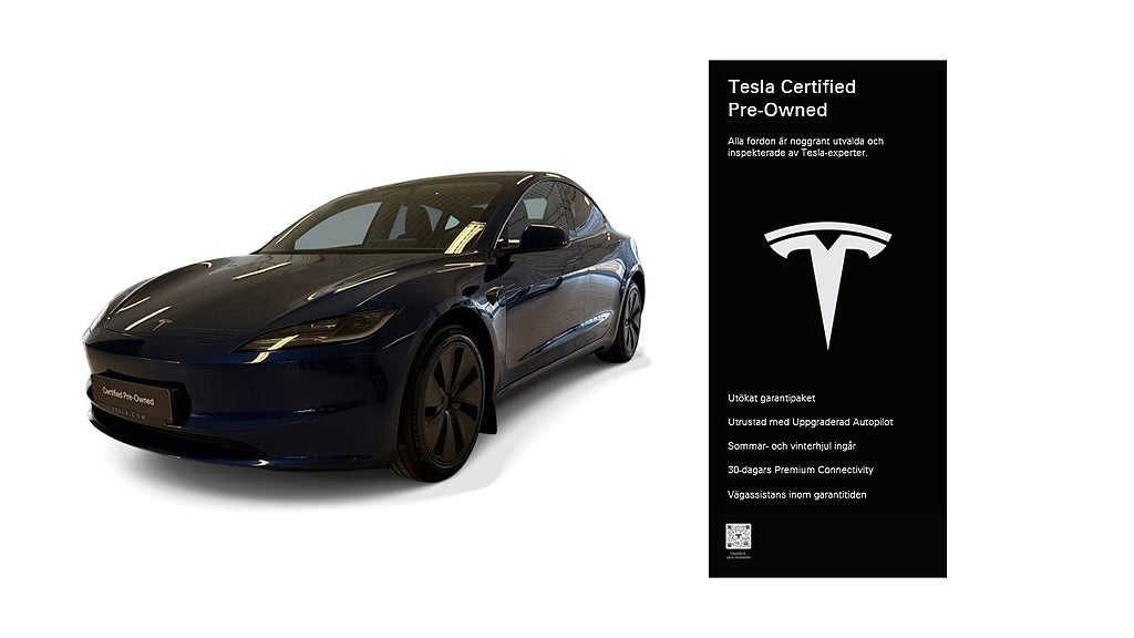 Tesla Model 3 Long Range AWD Certified Pre-Owned 3,84% ränta