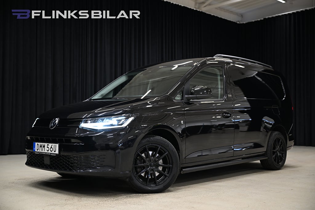 Volkswagen Caddy Maxi DSG 122HK BlackEdition|Nedlackad|LED|Inredd|Moms|SeUtr!