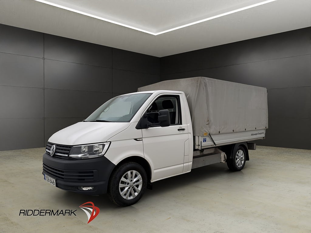 Volkswagen Transporter FLAKBIL Värmare A/C 3-Sits Drag Moms
