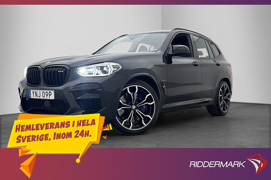 BMW X3 M Competition 510hk Kolfiber H/K Sportavgas Sv.Såld