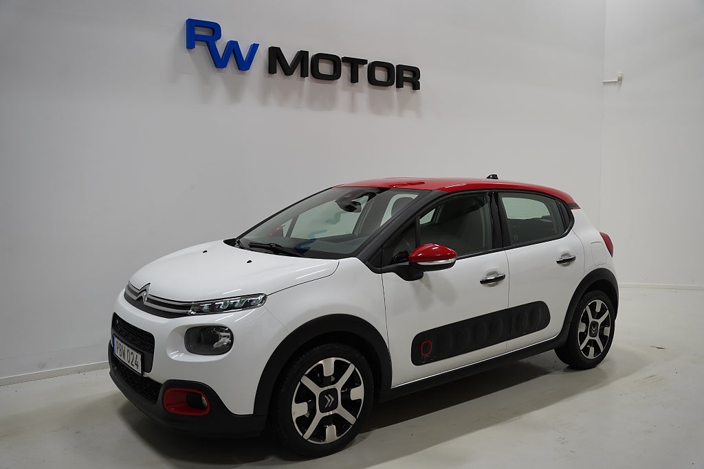 Citroën C3 1.2 PureTech 110hk P-sensorer Carplay Keyless Bluetooth