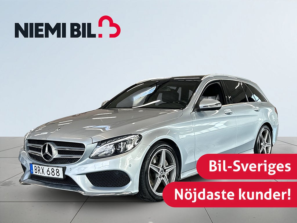 Mercedes-Benz C 180 T AMG S&V-hjul/Burmester/Pano/Skinn/Kamera/Navi