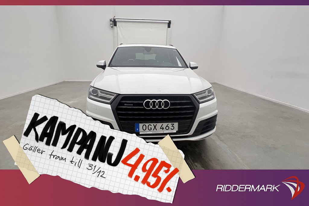 Audi Q7 3.0 TDI Q S-Line 7-Sits Pano D-Värm 4,95% Ränta