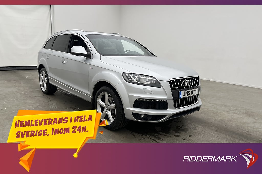 Audi Q7 TDI V6 Quattro S-Line 7-Sits Värm Pano Kamera Drag
