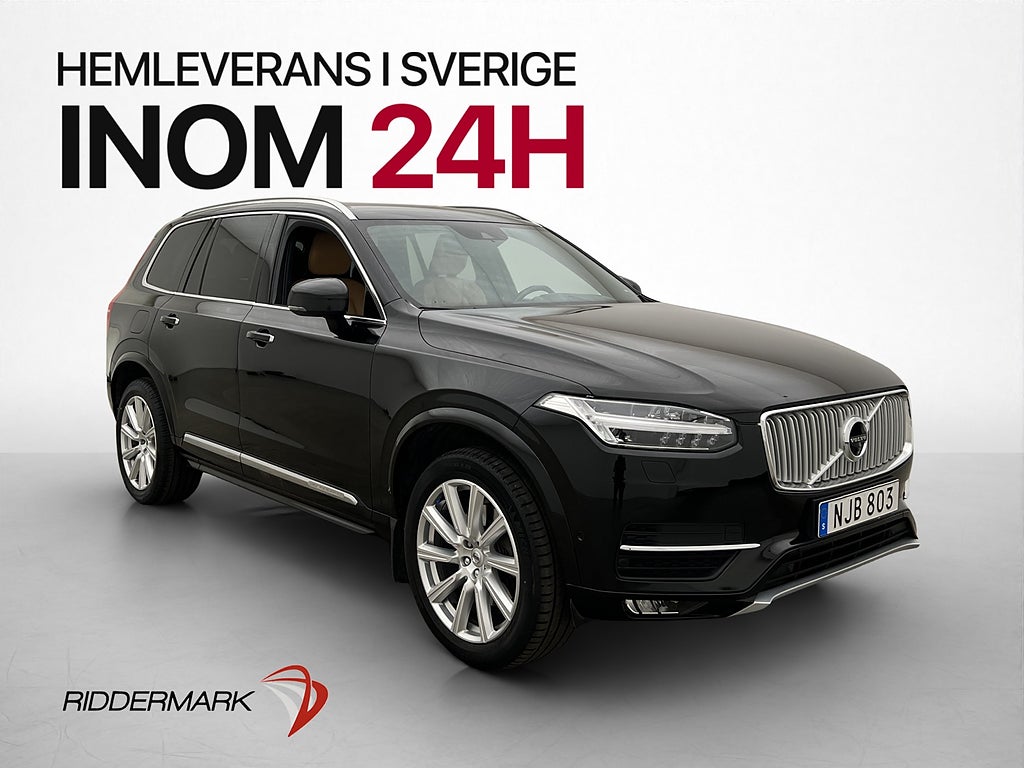 Volvo XC90 D5 AWD Inscription 7-Sits B&W  Luft HUD 360° Drag