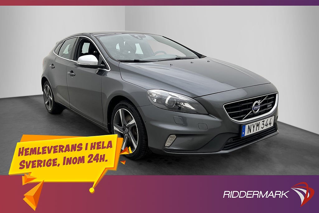 Volvo V40 D3 150hk R-Design Pano Värmare Dragkrok Navi