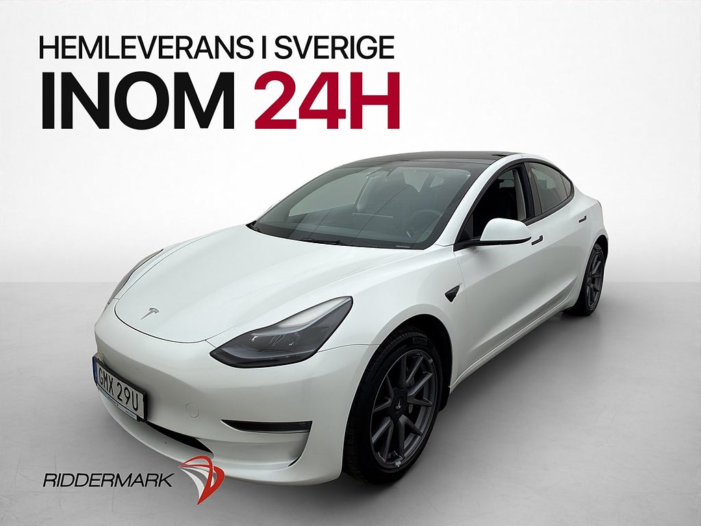 Tesla Model 3 Long Range Svensksåld Panorama Värmepump