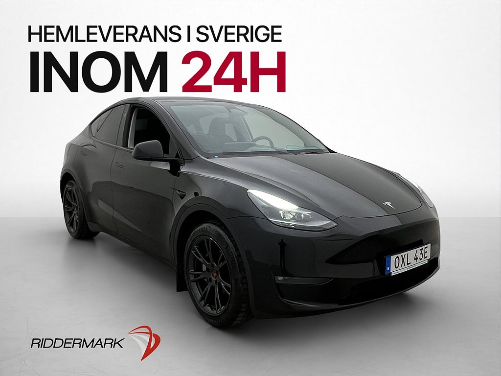Tesla Model Y Long Range AWD Dragkrok Värmepump Pano MOMS