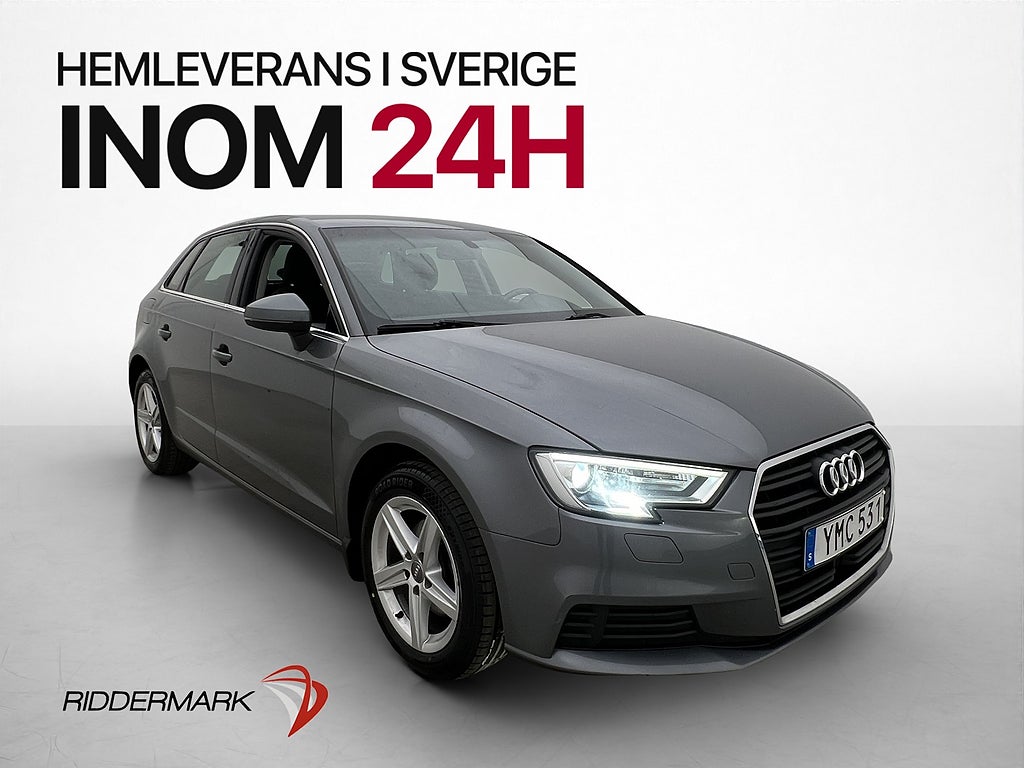 Audi A3 1.5 TFSI 150hk Sensorer Adaptiv 426kr Årsskatt