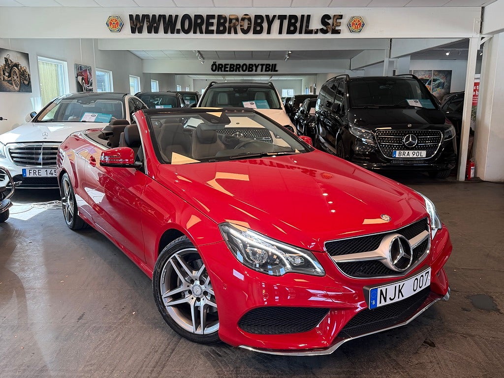 Mercedes-Benz E 200 Cabriolet Aut AMG Sport Gps Låg mil Sv-Såld Unik