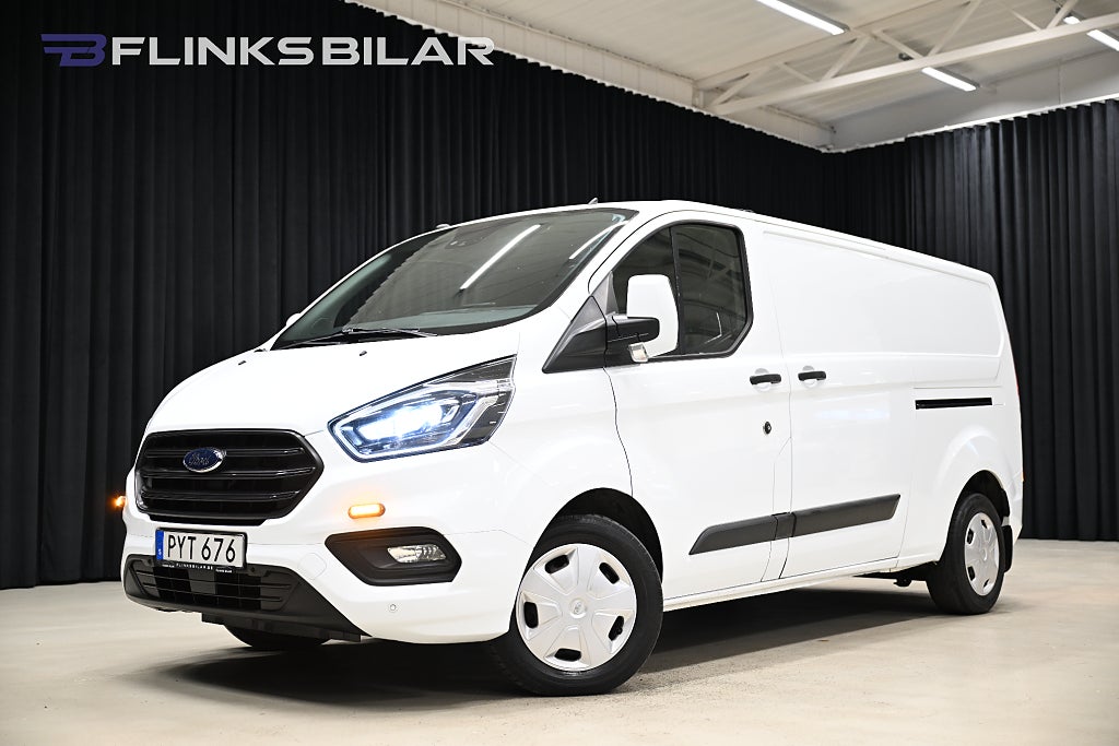 Ford transit Custom 130HK L2|Automat|Dubbeldörr|NyKamrem|Drag|Värmar