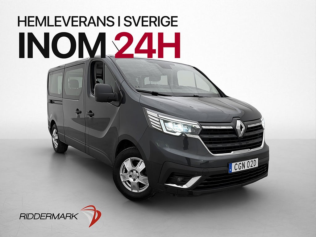 Renault Trafic Kombi Lång Drag B-Kamera CARPLAY 9-Sits Moms