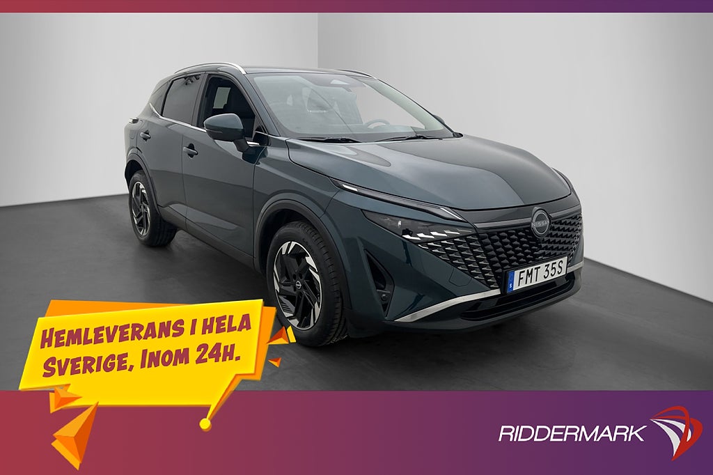 Nissan Qashqai 1.3 DIG-T CarPlay 360° Navi Rattvärme MOMS