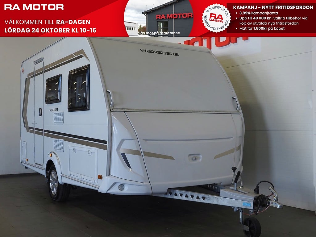 Weinsberg CaraOne 390 QD Golvvärme I Elpatron I 1100kg