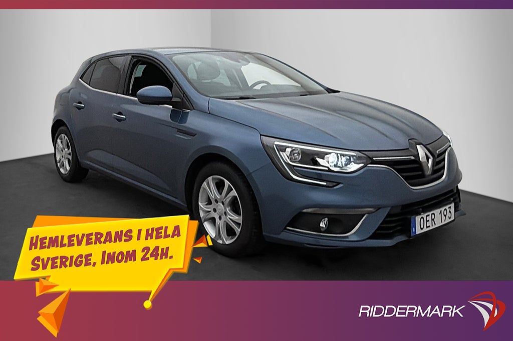 Renault Mégane TCe 132hk Zen Värmare Sensorer Keyless Navi