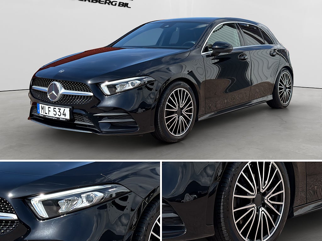 Mercedes-Benz A 200 7G-DCT AMG 163hk, B-kamera, CarPlay Alcantara/Skinn