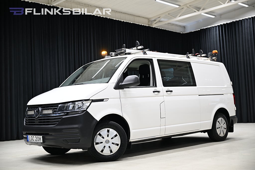 Volkswagen Transporter 4Motion 150HK L2|Dubbelhytt|Dubbeldörr|V-Inredd|SeUtr!